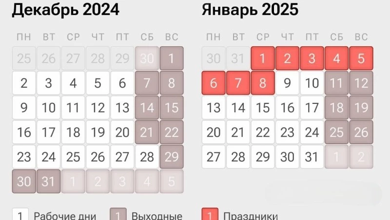 Россиян перед Новым годом ожидает еще одна шестидневная рабочая неделя