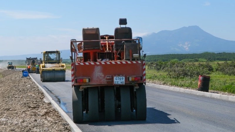 Продолжается реконструкция автодороги пгт Южно-Курильск – село Отрада