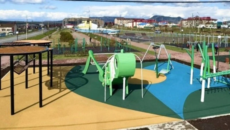 В Южно-Курильске открыли новую игровую площадку