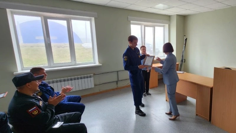 Наградили пожарных