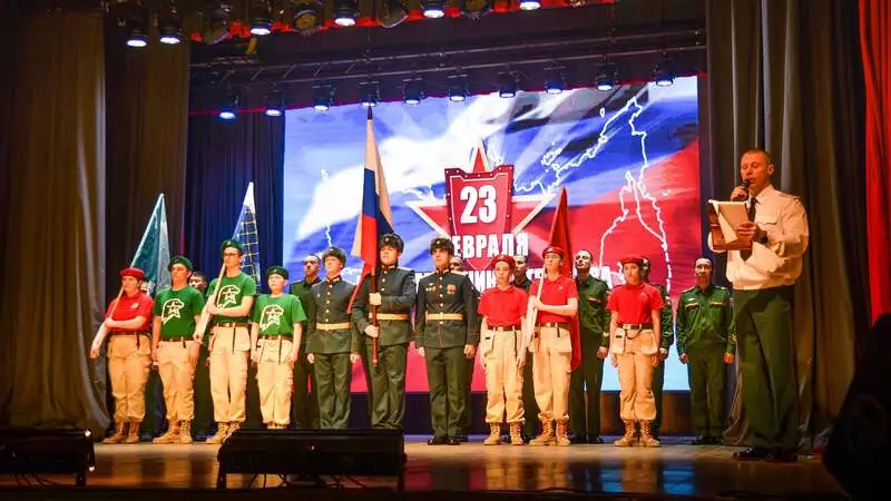 На южных Курилах отмечают День защитника Отечества